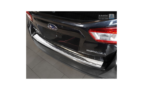 Stainless steel bumper protector suitable for Subaru Impreza V GT 5-door 2017- 'Ribs'