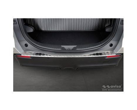 Stainless steel bumper protector suitable for Toyota bZ4X 2021- 'Ribs', Image 2