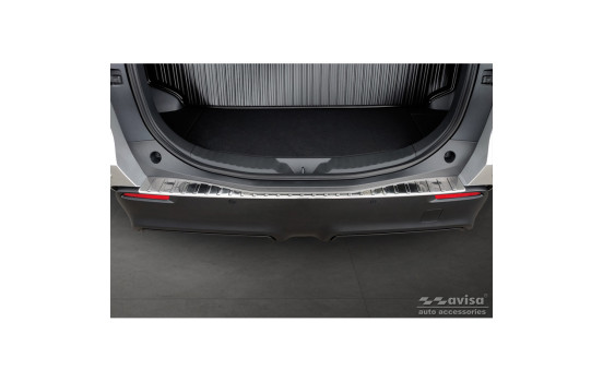 Stainless steel bumper protector suitable for Toyota bZ4X 2021- 'Ribs', Image 2
