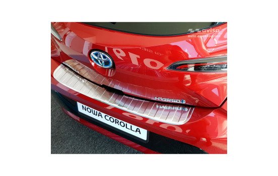 Stainless steel bumper protector suitable for Toyota Corolla XII HB 2019- 'Ribs'