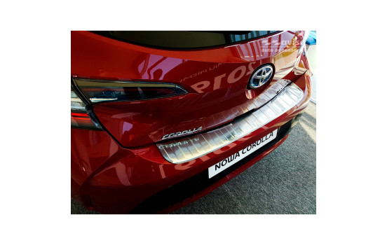Stainless steel bumper protector suitable for Toyota Corolla XII HB 2019- 'Ribs', Image 2