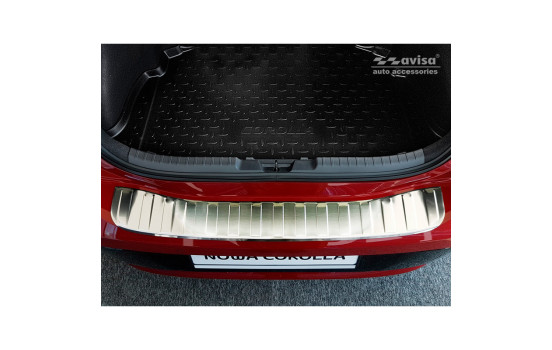 Stainless steel bumper protector suitable for Toyota Corolla XII HB 2019- 'Ribs', Image 3