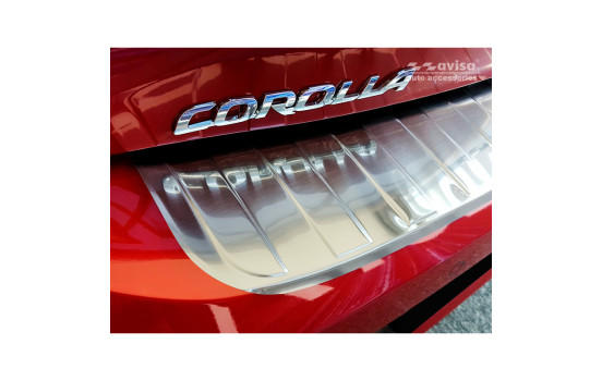 Stainless steel bumper protector suitable for Toyota Corolla XII HB 2019- 'Ribs', Image 4