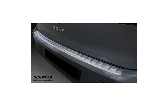 Stainless steel bumper protector suitable for Volkswagen Golf VIII HB 5-door 2020- 'Ribs'
