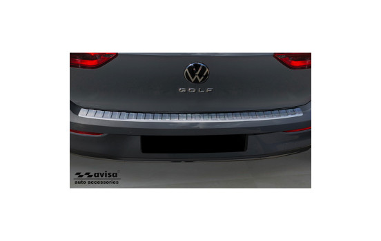 Stainless steel bumper protector suitable for Volkswagen Golf VIII HB 5-door 2020- 'Ribs', Image 2