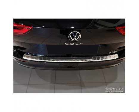 Stainless steel bumper protector suitable for Volkswagen Golf VIII Variant 2020- 'Ribs'