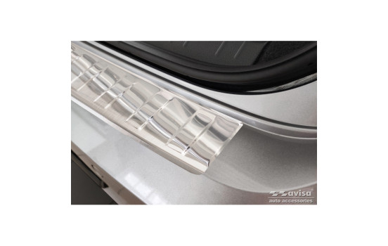 Stainless steel bumper protector suitable for Volkswagen Passat Sedan 2014-2019 & FL 2019- 'Ribs', Image 4
