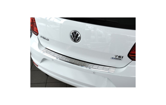 Stainless steel bumper protector suitable for Volkswagen Polo 6C 2014- 'Ribs'