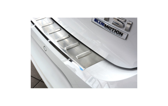 Stainless steel bumper protector suitable for Volkswagen Polo 6C 2014- 'Ribs', Image 3