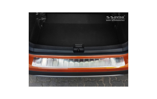 Stainless steel bumper protector suitable for Volkswagen T-Cross 2019- 'Ribs', Image 2