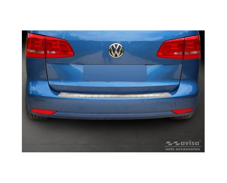 Stainless steel bumper protector suitable for Volkswagen Touran II GP2 2010-2015 'Ribs', Image 4