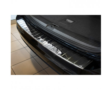 Stainless steel bumper protector suitable for Volkswagen Touran III 2015- 'Ribs'