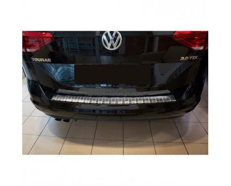 Stainless steel bumper protector suitable for Volkswagen Touran III 2015- 'Ribs', Image 2