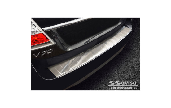 Stainless steel bumper protector suitable for Volvo V70 Facelift 2013- 'Ribs', Image 2