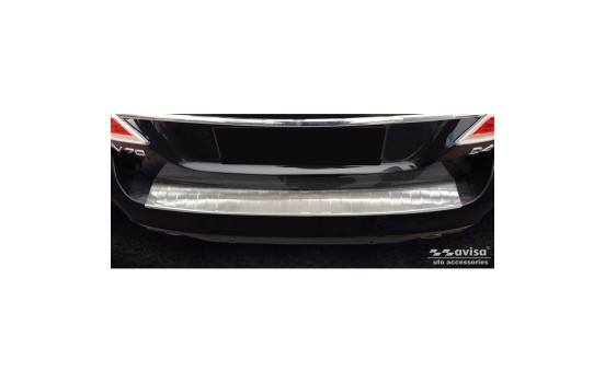 Stainless steel bumper protector suitable for Volvo V70 Facelift 2013- 'Ribs', Image 4