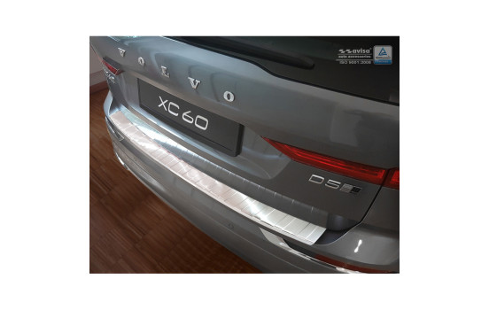 Stainless steel bumper protector suitable for Volvo XC60 II 2017- 'Ribs'