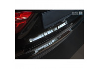 Stainless steel rear bumper protector 'Deluxe' BMW X6 F16 2014- Black / Black Carbon