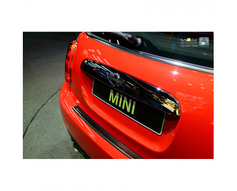 Stainless steel Rear bumper protector 'Deluxe' Mini One / Cooper F56 3-door 3 / 2014- Black / Black Carbon