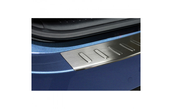 Stainless steel rear bumper protector Kia Carens 2012- 'Ribs'