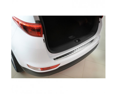 Stainless steel rear bumper protector Kia Sportage IV 2016- 'Ribs'