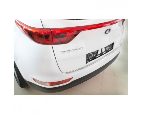 Stainless steel rear bumper protector Kia Sportage IV 2016- 'Ribs', Image 3