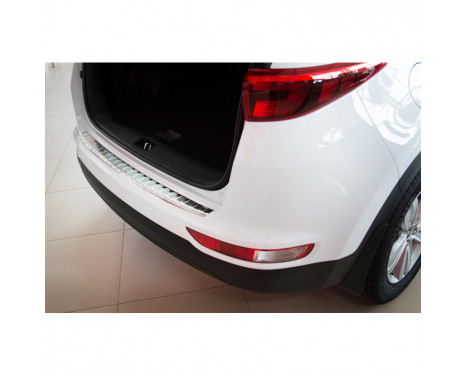 Stainless steel rear bumper protector Kia Sportage IV 2016- 'Ribs', Image 4