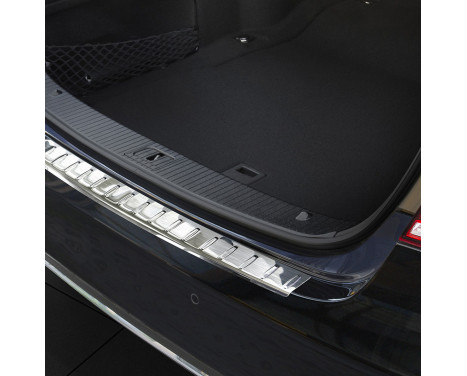 Stainless steel rear bumper protector Mercedes E-Class W212 Sedan 2013- 'Ribs'