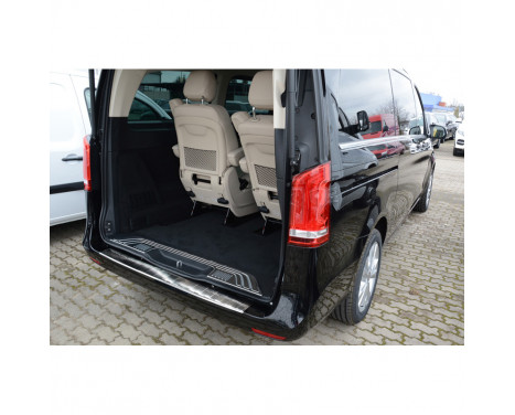 Stainless steel rear bumper protector Mercedes Vito & V-Class 2014- 'Ribs', Image 3