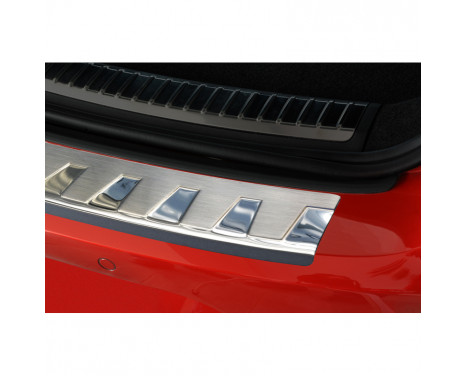 Stainless steel rear bumper protector Seat Leon 5F ST 2013- 'Ribs', Image 2