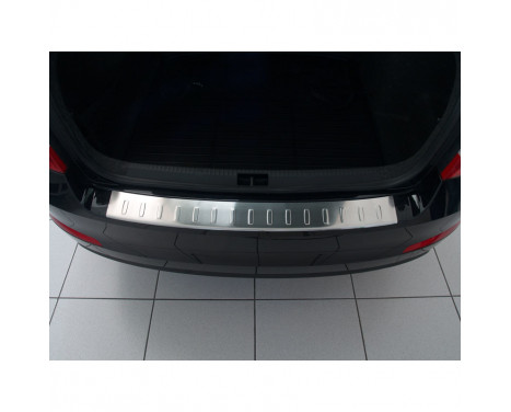 Stainless steel rear bumper protector Skoda Octavia III sedan 2013- 'Ribs'