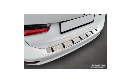 Stainless steel rear bumper protector suitable for BMW 3 Series (G21) Touring 2019-2022 'STRONG EDITION'