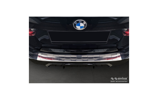 Stainless Steel Rear Bumper Protector suitable for BMW 3 Series Touring (G21) Facelift 2022 - with M-Package 'Ribs&#
