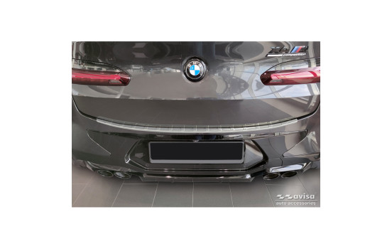 Stainless Steel Rear Bumper Protector suitable for BMW X4 G02/F98 M Competition Facelift 2021 - 'Ribs'