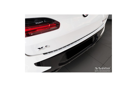 Stainless Steel Rear Bumper Protector suitable for BMW X4 G02 FL 2021 - with M-Package 'Ribs'