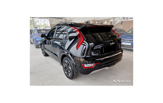 Stainless steel rear bumper protector suitable for Kia Niro II Hybrid & Niro II EV (SG2) 2022 - 'Ribs', Image 4