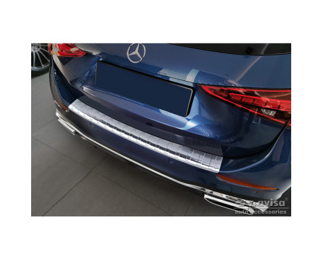 Stainless steel rear bumper protector suitable for Mercedes C-Class AMG W206 Kombi 2021- 'Ribs'