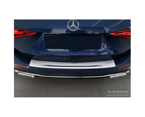 Stainless steel rear bumper protector suitable for Mercedes C-Class AMG W206 Kombi 2021- 'Ribs', Image 2