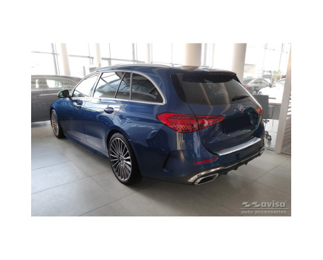 Stainless steel rear bumper protector suitable for Mercedes C-Class AMG W206 Kombi 2021- 'Ribs', Image 5