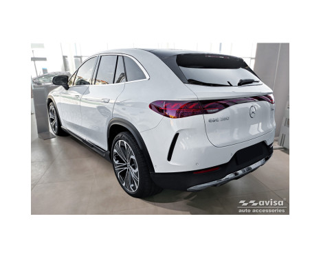 Stainless steel rear bumper protector suitable for Mercedes EQE SUV (X294) 2022 - 'Ribs', Image 5