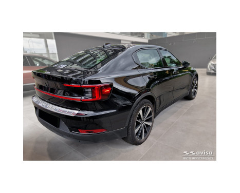 Stainless Steel Rear Bumper Protector suitable for Polestar 2 2019-2023 & Facelift 2023 - 'Ribs', Image 4