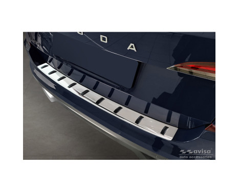 Stainless Steel Rear Bumper Protector suitable for Skoda Kamiq 2019- 'STRONG EDITION'