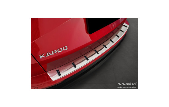 Stainless steel rear bumper protector suitable for Skoda Karoq (NU7) Facelift incl. Sportline 2022-
