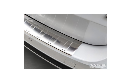 Stainless steel rear bumper protector suitable for Skoda Octavia Scout (NX5) 2020 - 'Ribs', Image 3