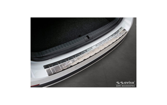 Stainless steel rear bumper protector suitable for Skoda Octavia Scout (NX5) 2020 - 'Ribs', Image 4