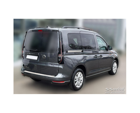 Stainless steel rear bumper protector suitable for Volkswagen Caddy V 2020- 'Ribs', Image 4