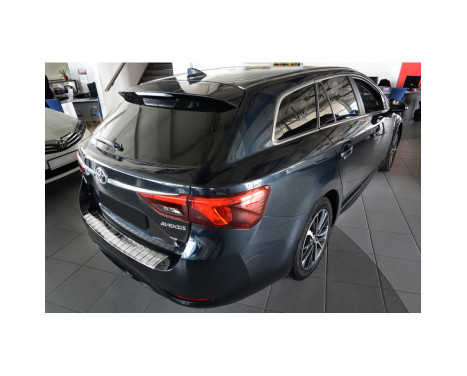 Stainless steel rear bumper protector Toyota Avensis III Wagon Facelift 2015- 'Ribs'