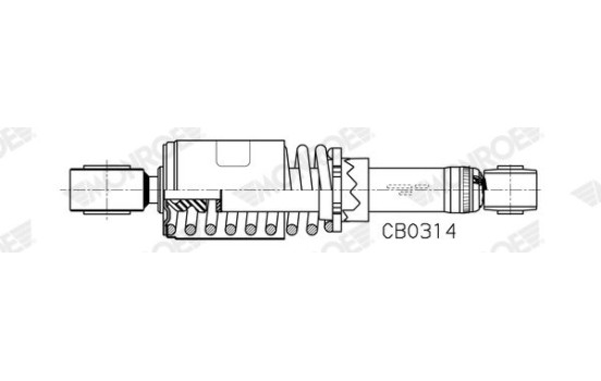 Damper, cabin suspension Damper, cabin suspension