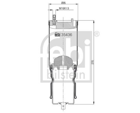 Spring bellows, cab suspension