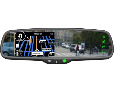 4.3 inch mirror monitor incl. Win CE Navigation + Bluetooth handsfree