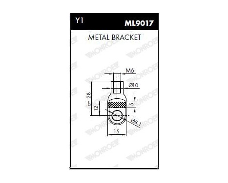 Gas Spring, bonnet ML5102 Monroe, Image 8